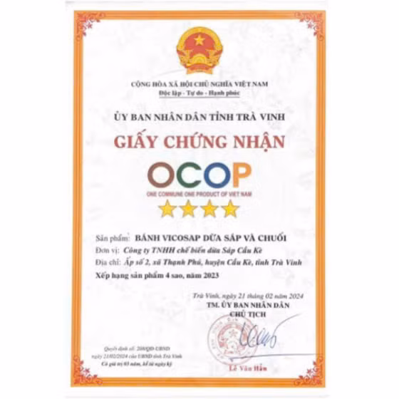 Bánh VICOSAP dừa sáp và chuối 