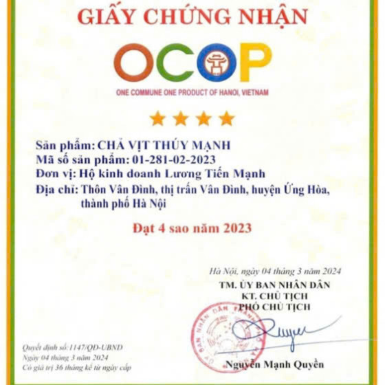 Chả vịt Thúy Mạnh