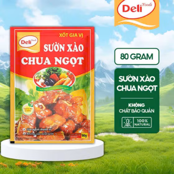 Xốt gia vị sườn xào chua ngọt DeliFoods