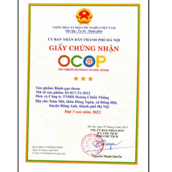 Bánh gạo thơm Hoàng Chiến Thắng