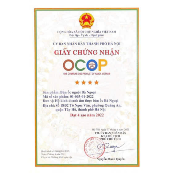 Bún ốc nguội Bà ngoại