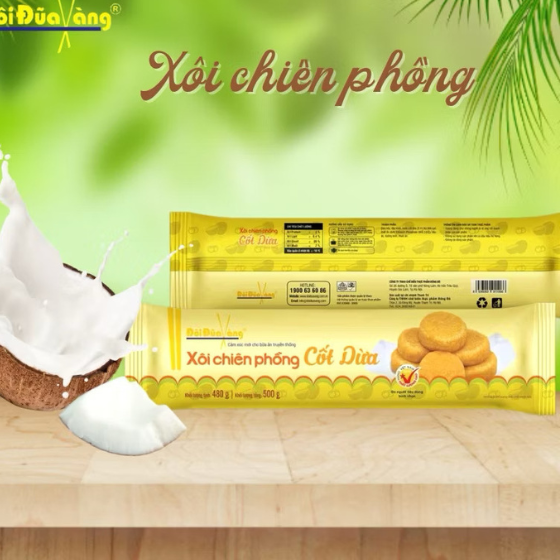 Xôi chiên phồng cốt dừa