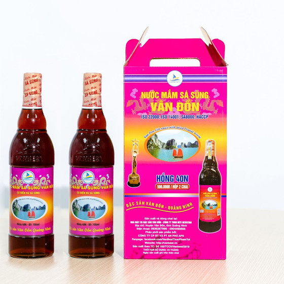Nước mắm Sá sùng Vân Đồn 40N Hồng 700ml