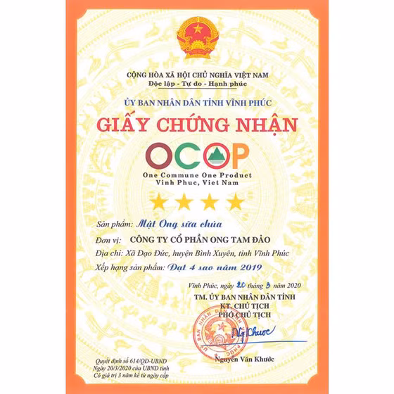 Mật ong sữa chúa Tam Đảo
