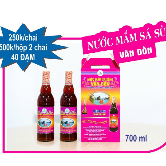 Nước mắm Sá sùng Vân Đồn 40N Hồng 700ml
