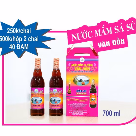 Nước mắm Sá sùng Vân Đồn 40N Hồng 700ml
