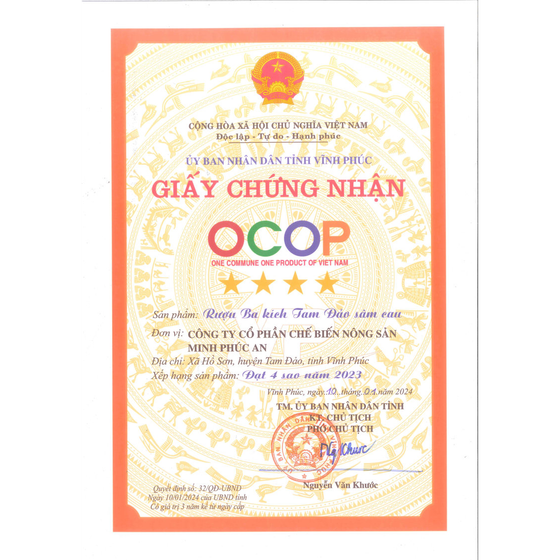 Rượu ba kích Tam Đảo sâm cau