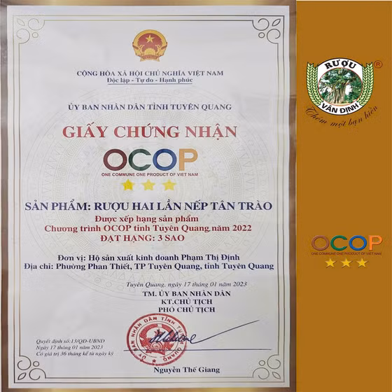 Rượu 2 lần nếp Tân Trào