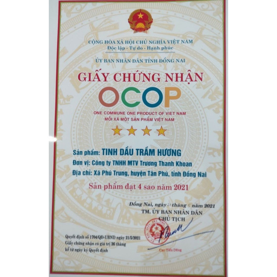 Tinh dầu trầm hương 