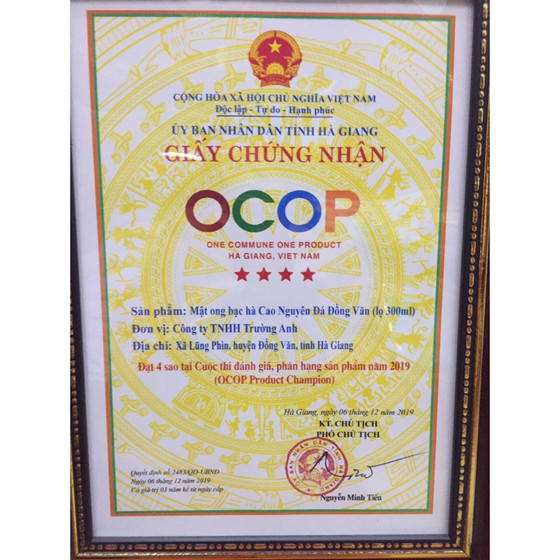 Mật ong bạc hà cao nguyên đá Đồng Văn 