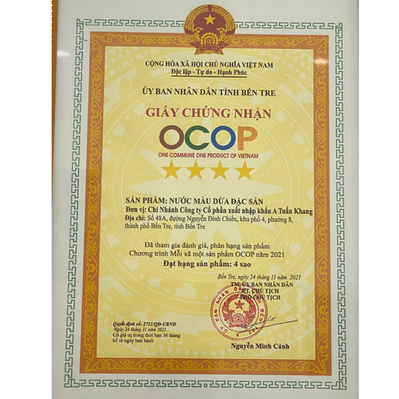 Nước màu dừa đặc sản Bến Tre