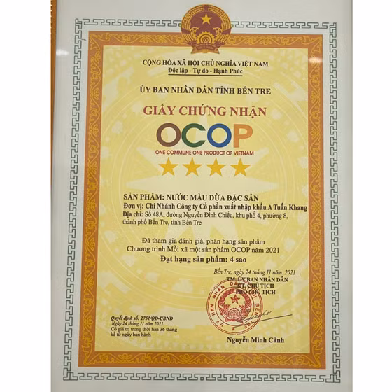 Nước màu dừa đặc sản Bến Tre