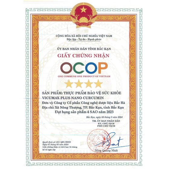 Thực phẩm bảo vệ sức khỏe Vicumax Plus Nano Curcumin