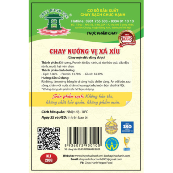 Chay nướng vị xá xíu