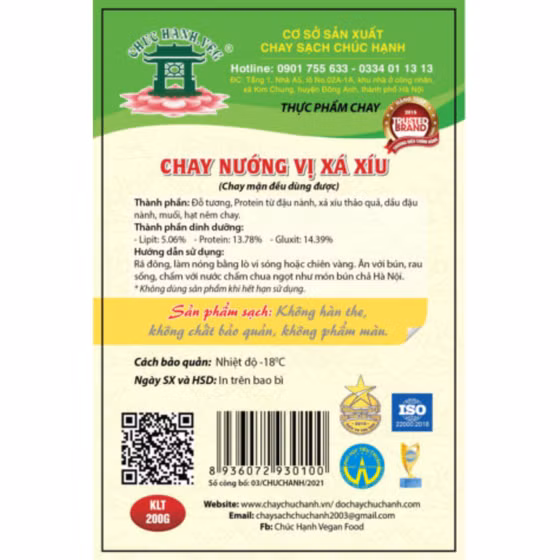 Chay nướng vị xá xíu