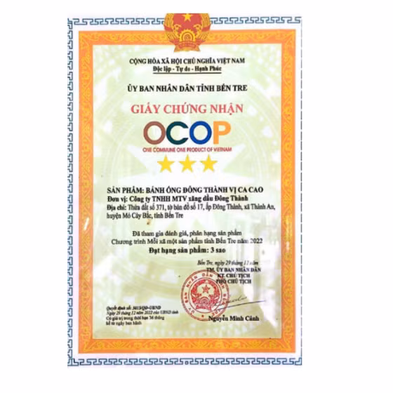 Bánh ống Đông Thành vị ca cao