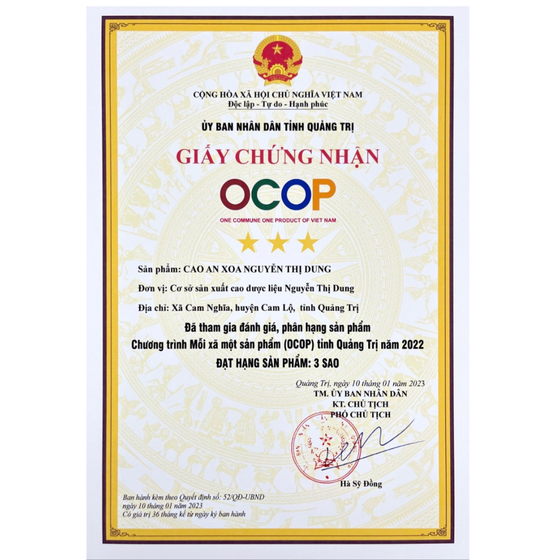 Cao An xoa Nguyễn Thị Dung 