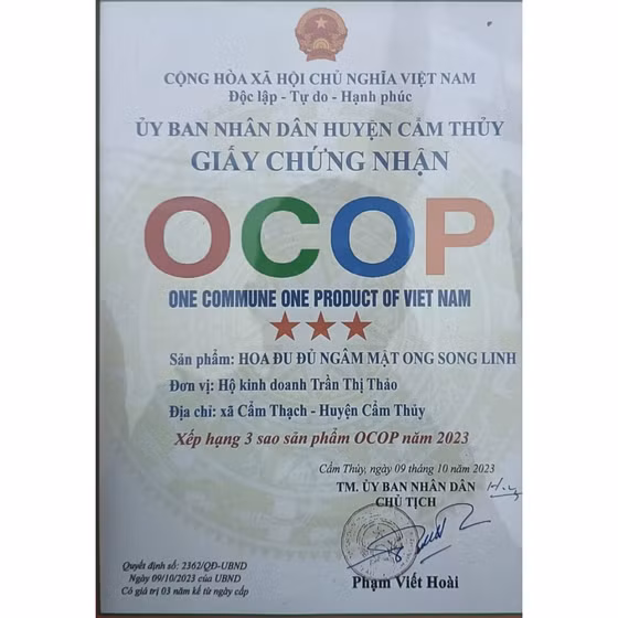 Hoa đu đủ ngâm mật ong Song Linh