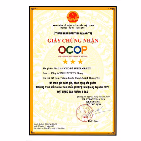 Dầu ăn cho bé SuperGreen