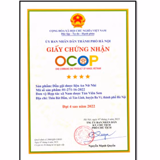  Dầu gội dược liệu An Nữ Nhi