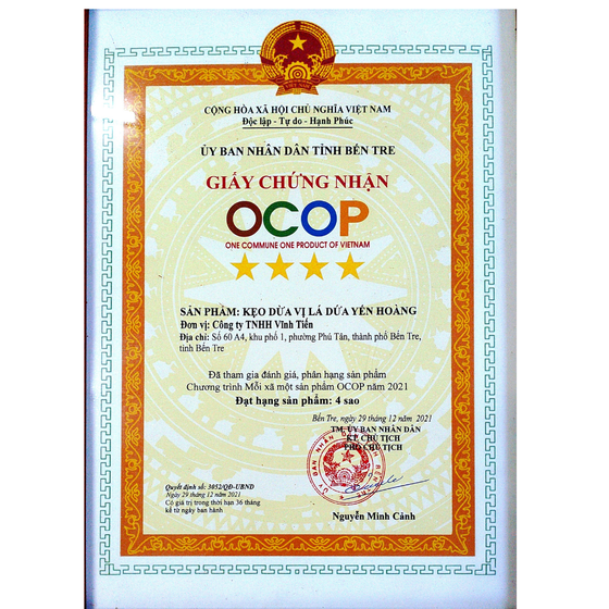 Kẹo dừa vị lá dứa Yến Hoàng