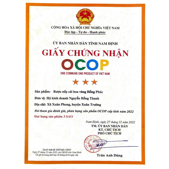 Rượu nếp cái hoa vàng Hồng Phúc