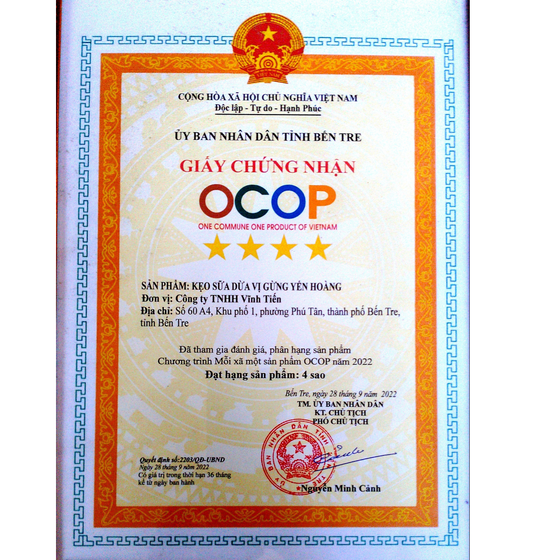 Kẹo sữa dừa vị gừng Yến Hoàng