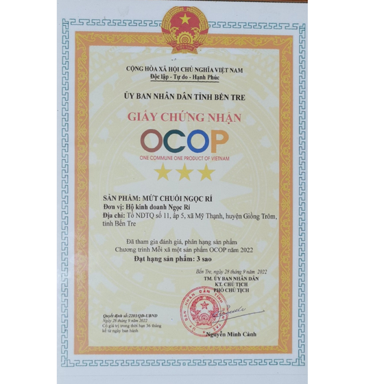 Mứt chuối Ngọc Rí