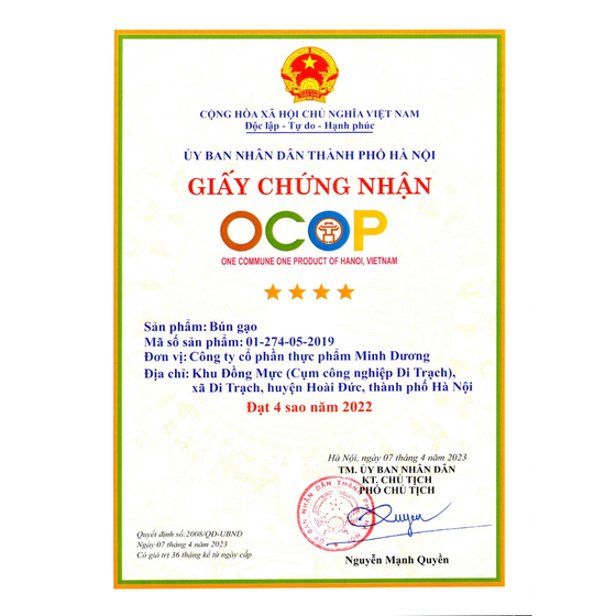 Bún gạo Minh Dương