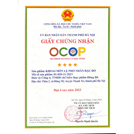 Khoai môn Lệ phố nhân đậu đỏ