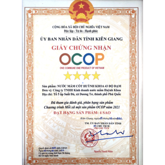 Nước mắm cốt Huỳnh Khoa 43 độ đạm