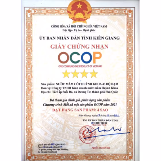 Nước mắm cốt Huỳnh Khoa 43 độ đạm