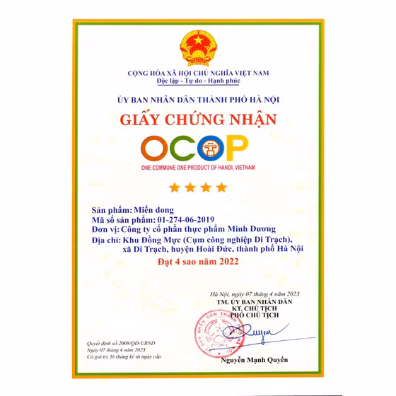 Miến dong Minh Dương