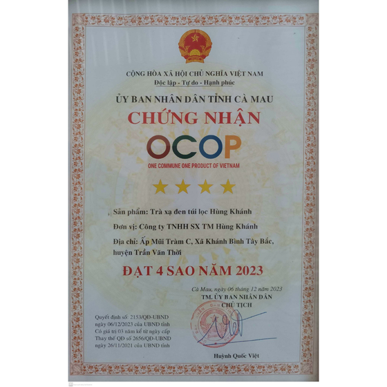 Trà xạ đen túi lọc Hùng Khánh