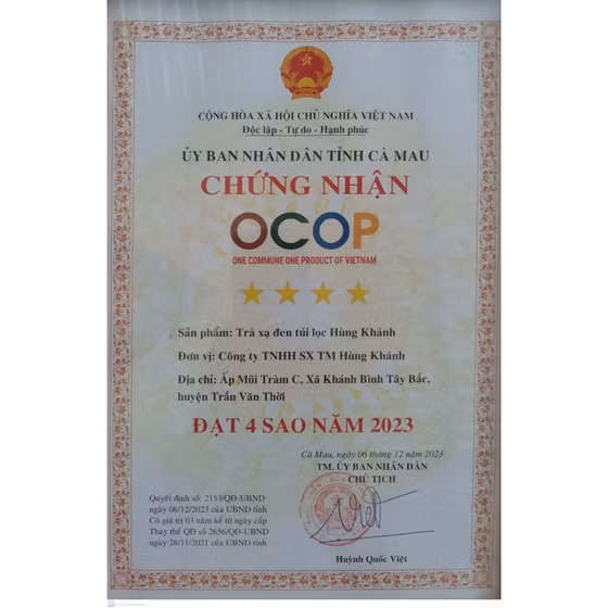 Trà xạ đen túi lọc Hùng Khánh