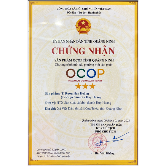 Rượu sâm cau Huy Hoàng