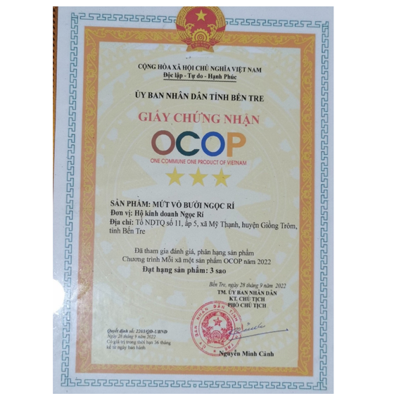 Mứt vỏ bưởi Ngọc Rí