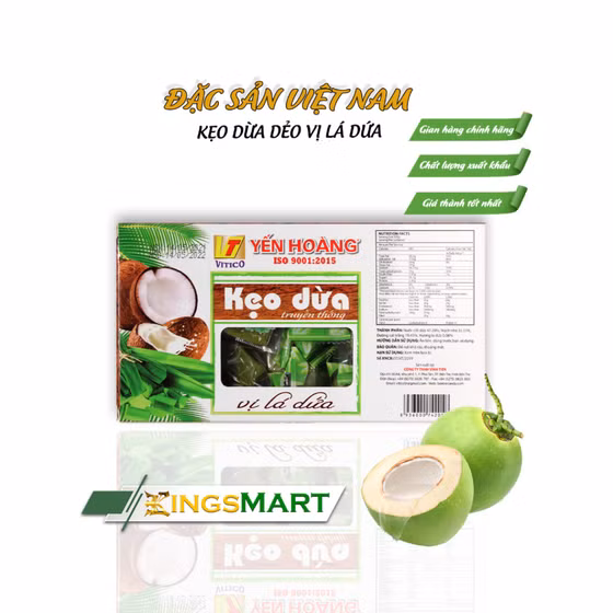Kẹo dừa vị lá dứa Yến Hoàng