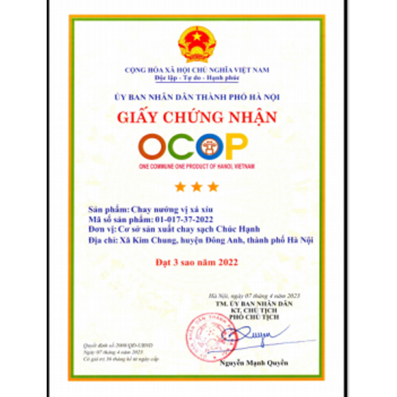 Chay nướng vị xá xíu