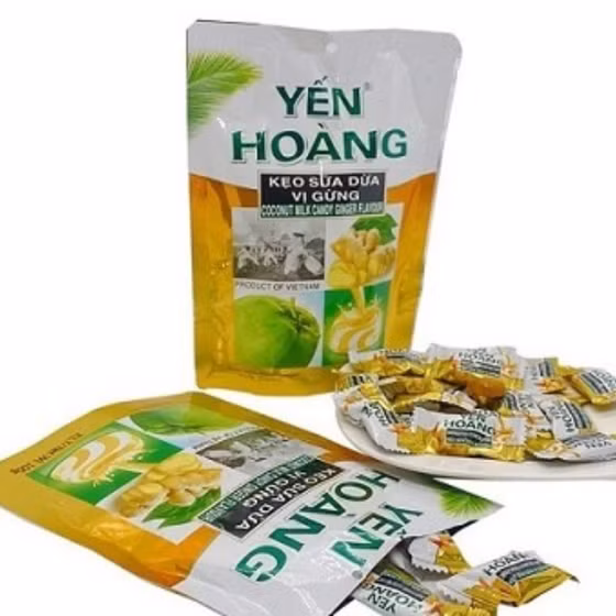 Kẹo sữa dừa vị gừng Yến Hoàng
