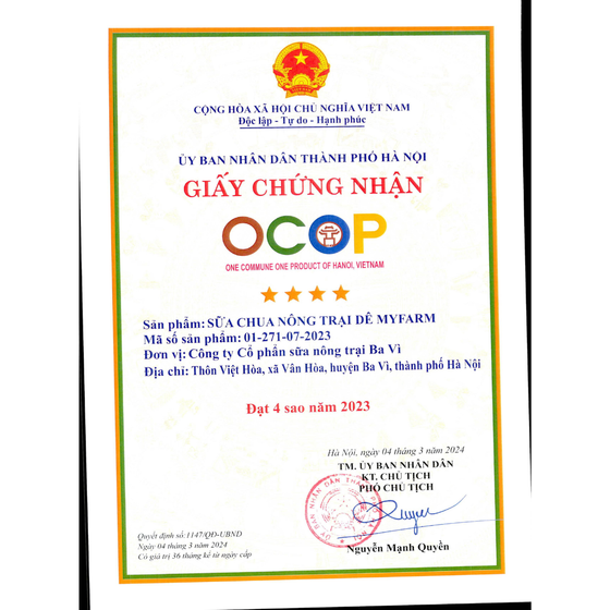 Sữa chua nông trại dê Myfarm