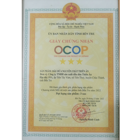 Dầu dừa Thiên Ân