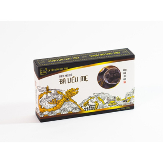 Bánh khô mè đen Bà Liễu Mẹ hộp 250g (gạo lứt)