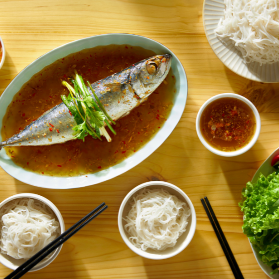 Cá nục hấp đóng gói Hồng Phát Khang