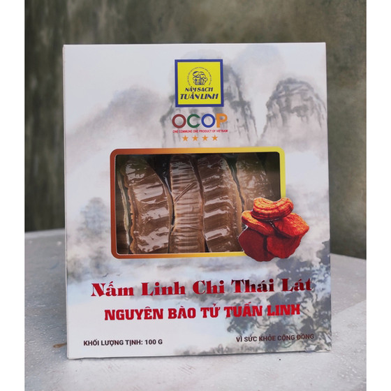 Nấm linh chi thái lát nguyên bào tử Tuấn Linh