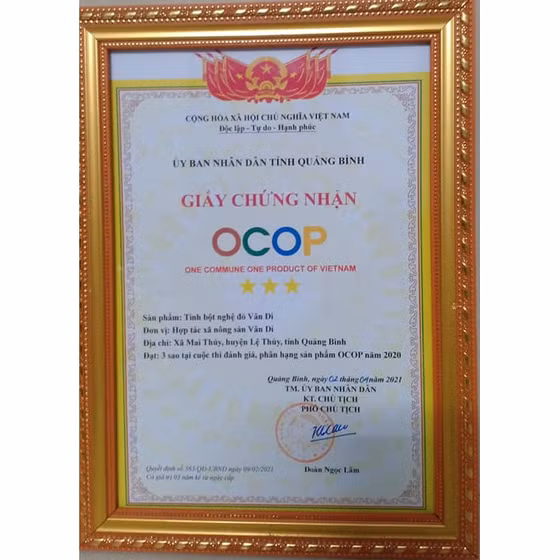 Tinh bột nghệ đỏ Vân Di