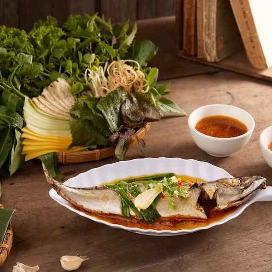 Cá nục hấp đóng gói Hồng Phát Khang