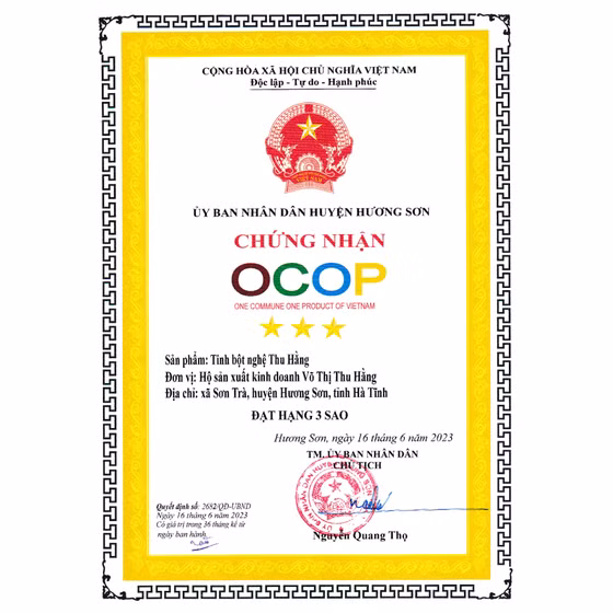 Tinh bột nghệ nguyên chất Thu Hằng