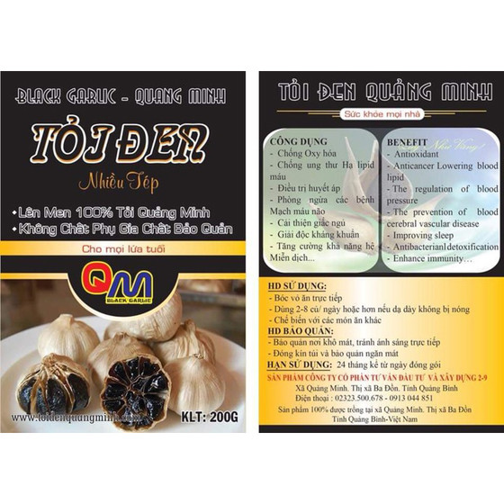 Tỏi đen Quảng Minh