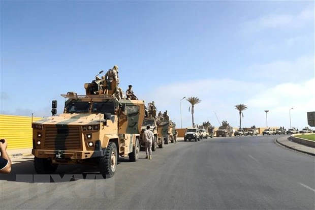 Binh sỹ được triển khai tại thủ đô Tripoli của Libya. (Ảnh: THX/TTXVN)